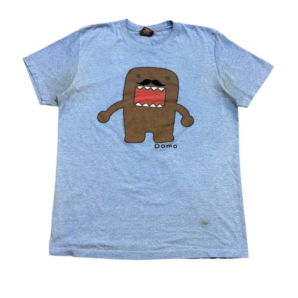Domo Kun Mustache Cartoon Short Sleeve T Shirt Men's Medium Y2K NHK TYO